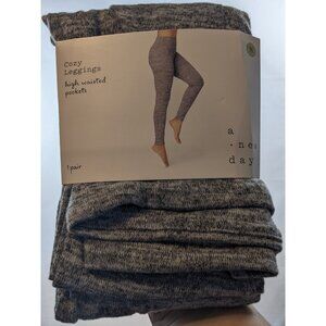 Cozy Ankle Camo Leggings‎ A New Day Heather Gray M Pockets Fitted Pants Women's